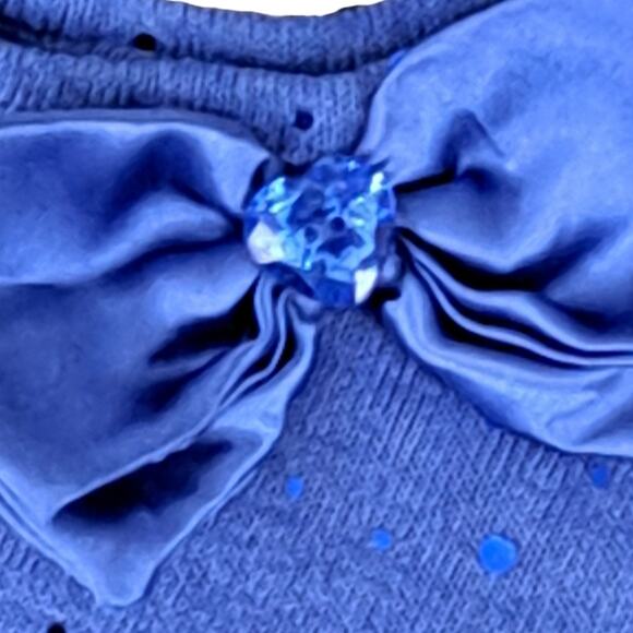 2 FOR $5 SALE Girl's Blue  With Sequins And Tulle Knit Tunic Top Size 4T - Picture 3 of 9